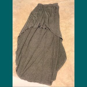 Gray high to low skirt